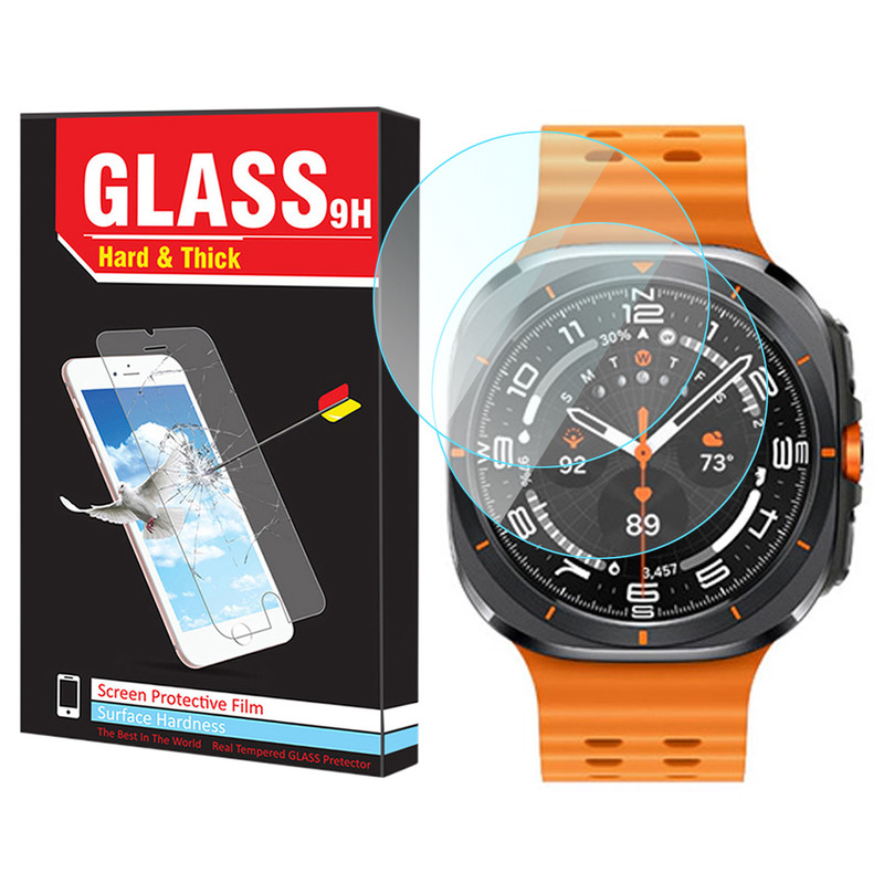 محافظ صفحه نمایش شیشه‌ای هارد اند تیک مدل Glass-HT مناسب برای ساعت هوشمند سامسونگ Galaxy Watch 7 Ultra 47mm بسته دو عددی