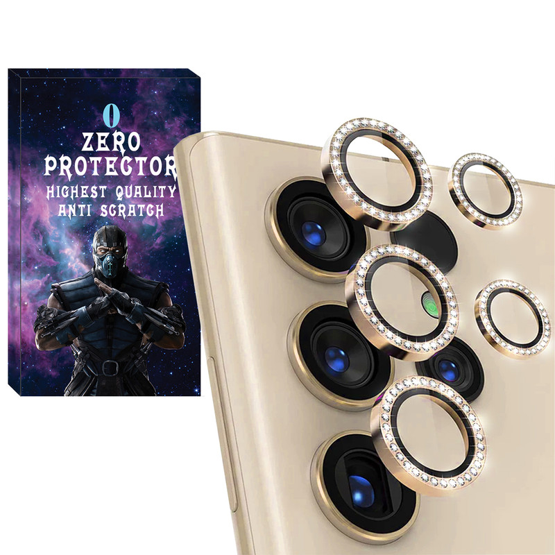 محافظ لنز دوربین زیرو مدل Diamond-Ring-ZR مناسب برای گوشی موبایل سامسونگ Galaxy S24 Ultra