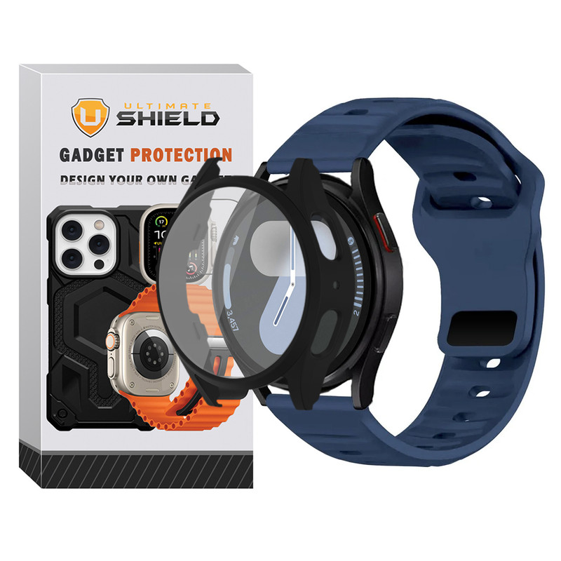 بند آلتیمیت شیلد مدل SPG_Sport_GRD مناسب برای ساعت هوشمند سامسونگ Galaxy Watch 7 44mm به همراه کاور