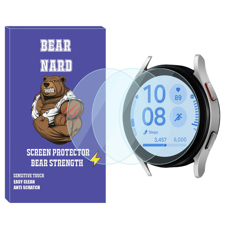 محافظ صفحه نمایش شیشه‌ای برنارد مدل Glass-BR مناسب برای ساعت هوشمند سامسونگ Galaxy Watch FE بسته سه عددی