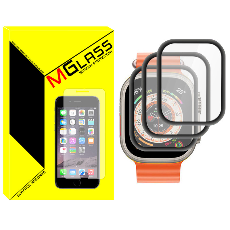 محافظ صفحه نمایش نانو ام‌گلس مدل NMG مناسب برای ساعت هوشمند هاینو تکو T89 Ultra / T99 Ultra Max بسته سه عددی