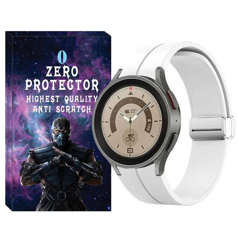 بند زیرو مدل Magnetic-ORG-ZR مناسب برای ساعت هوشمند سامسونگ Galaxy Watch 4 40mm / Watch 5 40mm