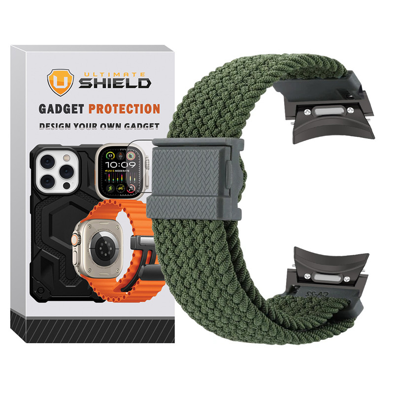 بند آلتیمیت شیلد مدل Braided Magnet BTN BK مناسب برای ساعت هوشمند سامسونگ Galaxy Watch 4 Classic 46mm
