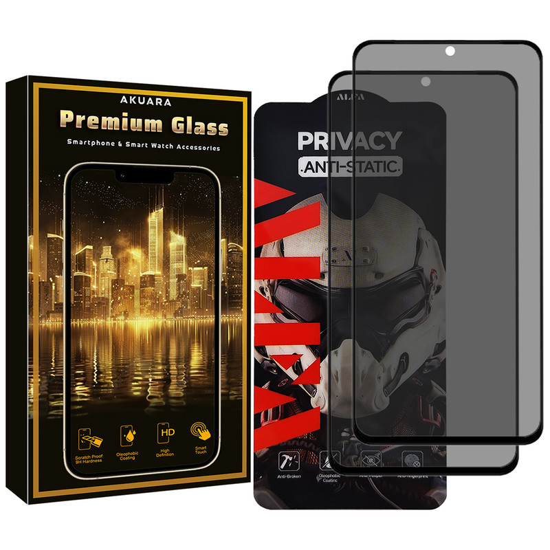 محافظ صفحه نمایش حریم شخصی آکوآرا مدل Premium P2 مناسب برای گوشی موبایل شیائومی Redmi K70 Pro / Redmi K70E مجموعه دو عددی