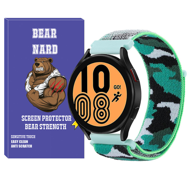 بند برنارد مدل Nylon-Army-BR-TW مناسب برای ساعت هوشمند سامسونگ Galaxy Gear S3 Frontier SM-R760