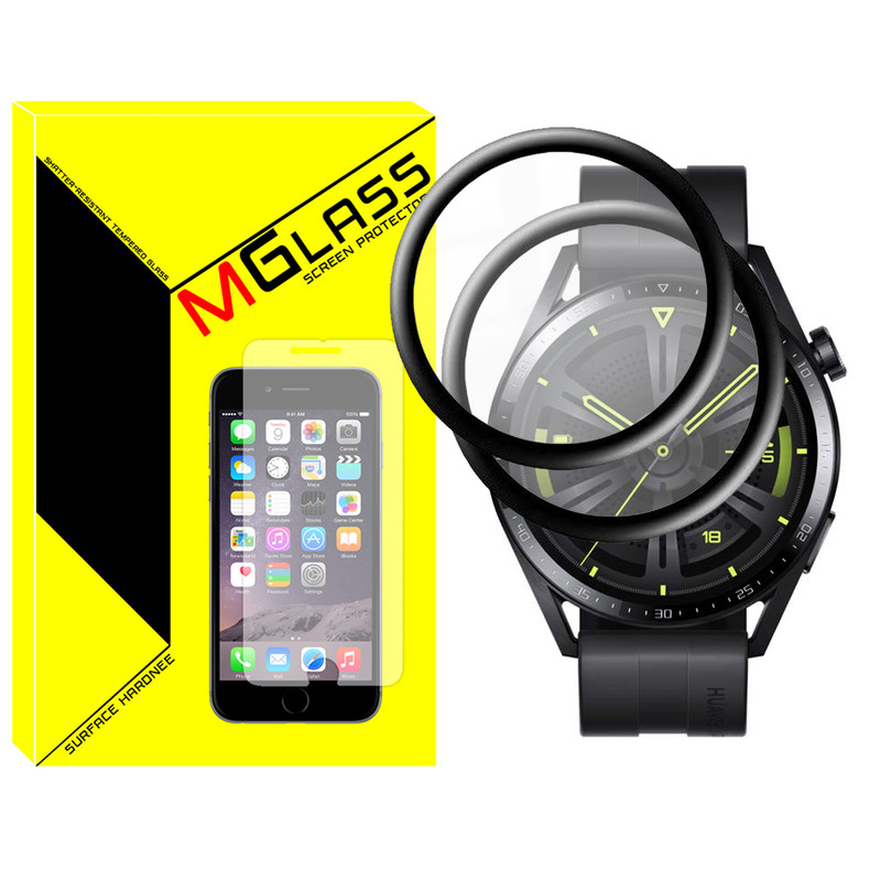 محافظ صفحه نمایش نانو ام‌گلس مدل Pmma-MG مناسب برای ساعت هوشمند هوآوی Watch GT3 46mm بسته دو عددی