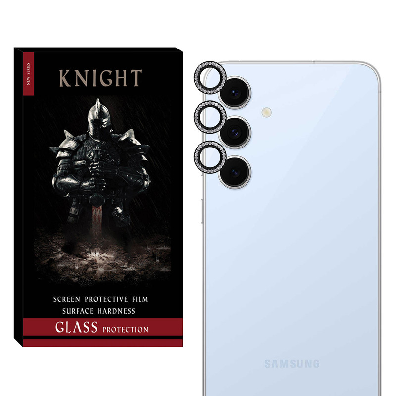 محافظ لنز دوربین نایت مدل Ring Diamond KT مناسب برای گوشی موبایل سامسونگ Galaxy S24 Fe