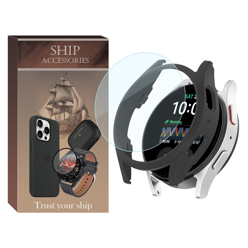 کاور شیپ مدل PC Bumper SH مناسب برای ساعت هوشمند سامسونگ Galaxy Watch 7 40mm به همراه محافظ صفحه نمایش