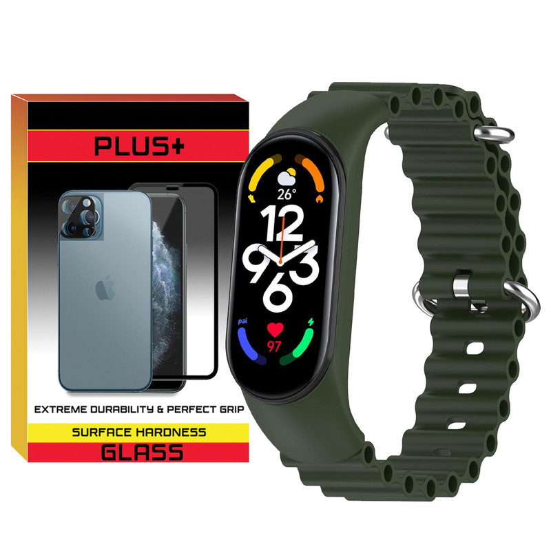 بند پلاس مدل Ocean PL مناسب برای ساعت هوشمند شیائومی Mi band 7