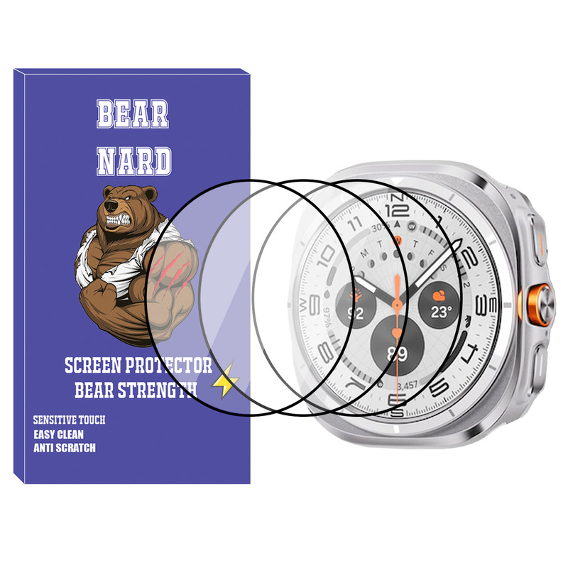 محافظ صفحه نمایش برنارد مدل Pmma-BR مناسب برای ساعت هوشمند سامسونگ Galaxy Watch 7 Ultra 47mm بسته سه عددی