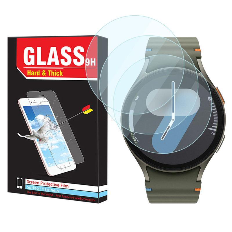 محافظ صفحه نمایش شیشه‌ای هارد اند تیک مدل Glass-HT مناسب برای ساعت هوشمند سامسونگ Galaxy Watch 7 40mm بسته سه عددی