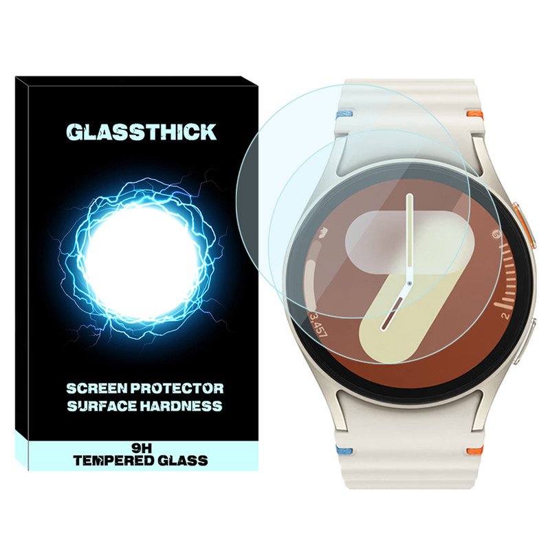 محافظ صفحه نمایش شیشه‌ای گلستیک مدل Glass-GL مناسب برای ساعت هوشمند سامسونگ Galaxy Watch 7 44mm بسته دو عددی