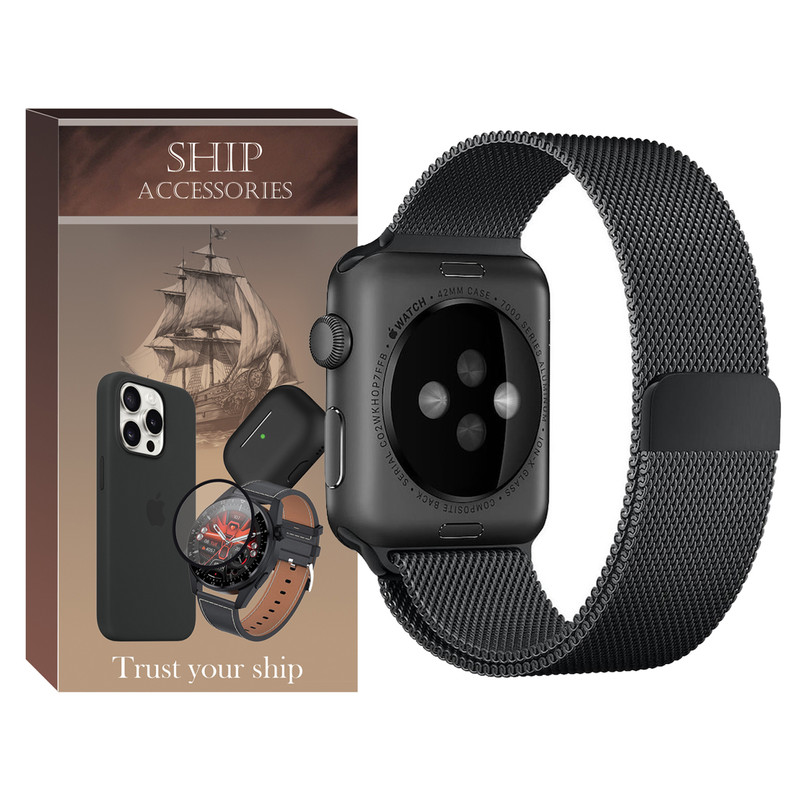 بند شیپ مدل Milanese SH مناسب برای اپل واچ سری 10 سایز 46 میلی متری