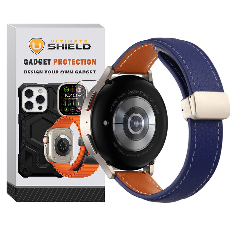 بند آلتیمیت شیلد مدل MAG Leather UL TW مناسب برای ساعت هوشمند آمیزفیت GTR 47mm / GTR 3 / Stratos 3 / Pop 3S