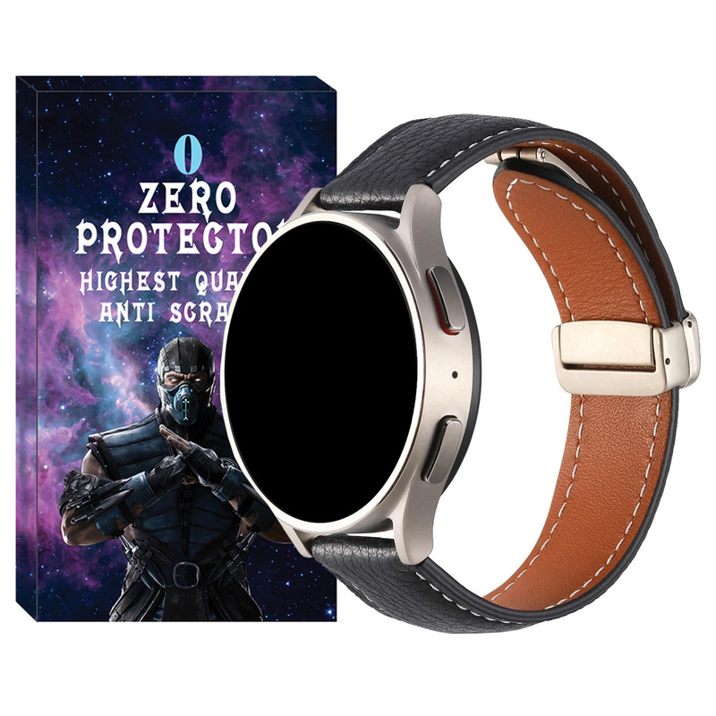 بند زیرو مدل MAG Leather ZR مناسب برای ساعت هوشمند سامسونگ Galaxy watch 5 40mm / watch 5 44mm / watch 5 pro 45mm