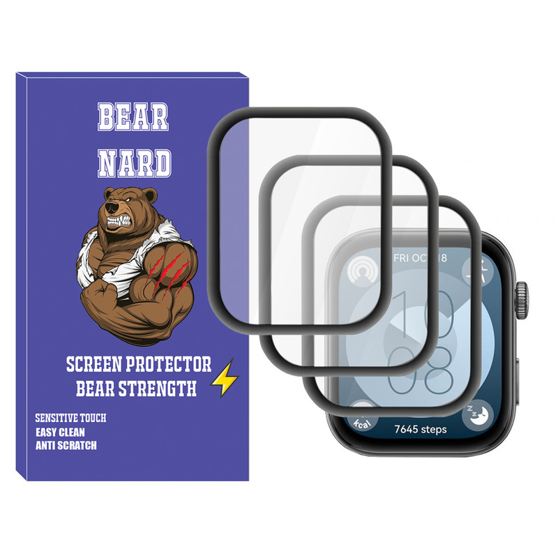 محافظ صفحه نمایش برنارد مدل Pmma-BR مناسب برای ساعت هوشمند هوآوی Watch Fit 3 بسته سه عددی