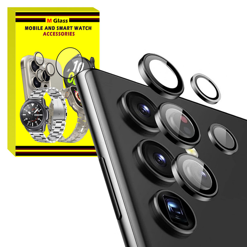 محافظ لنز دوربین ام‌گلس مدل Ring Metal MG مناسب برای گوشی موبایل سامسونگ Galaxy S25 Ultra