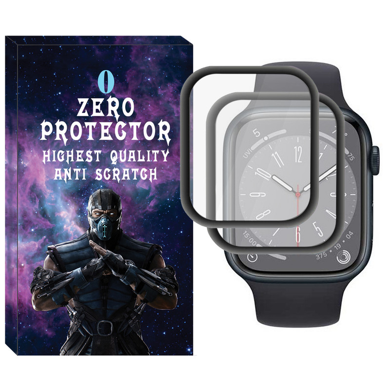 محافظ صفحه نمایش نانو زیرو مدل NZO مناسب برای ساعت هوشمند اپل Watch Series 8 45mm بسته دو عددی