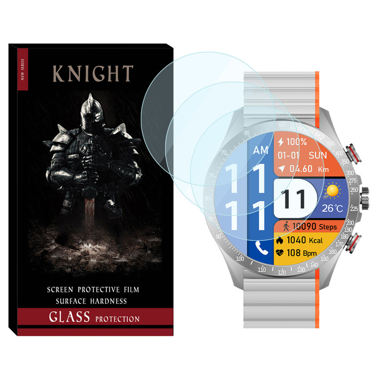 محافظ صفحه نمایش شیشه‌ای نایت مدل SH-KT مناسب برای ساعت هوشمند گلوریمی M2 بسته سه عددی