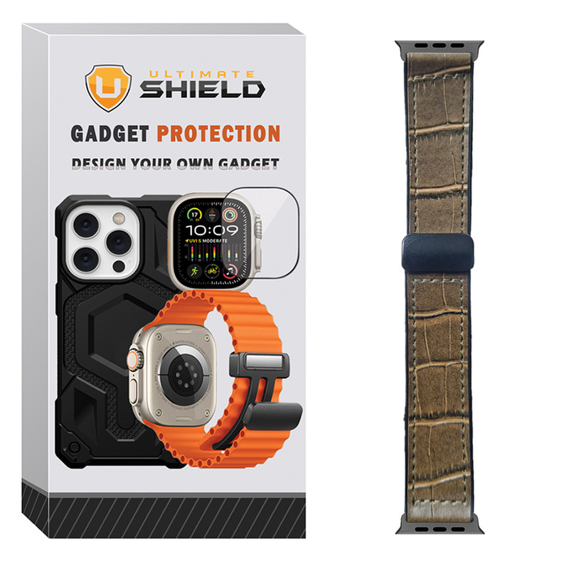 بند آلتیمیت شیلد مدل BB Leather Mag مناسب برای اپل واچ سری 1/2/3 سایز 38 میلی متری