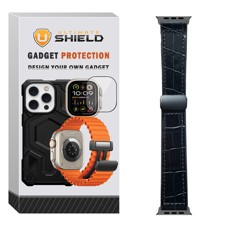 بند آلتیمیت شیلد مدل BB Leather Mag مناسب برای اپل واچ 42/44/45/49 میلی متری