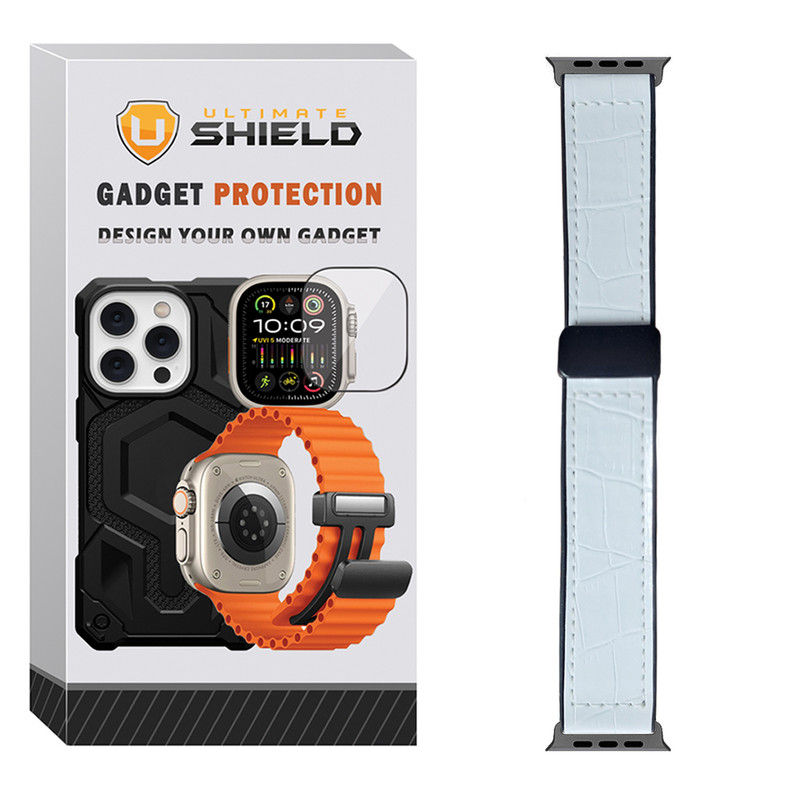 بند آلتیمیت شیلد مدل BB Leather Mag مناسب برای اپل واچ سری Se/1/2/3/4/5/6/7/8/9 سایز 38/40/41 میلی متری