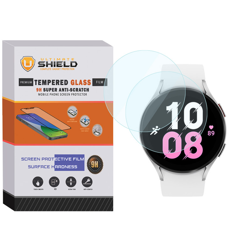 محافظ صفحه نمایش شیشه ای آلتیمیت شیلد مدل SH-UL مناسب برای ساعت هوشمند سامسونگ Galaxy Watch 5 44mm بسته دو عددی