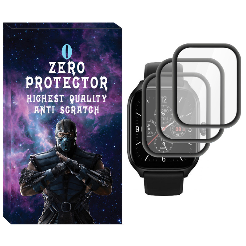 محافظ صفحه نمایش نانو زیرو مدل NZO مناسب برای ساعت هوشمند امازفیت GTS 4 بسته سه عددی