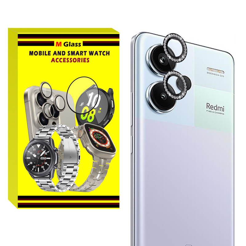 محافظ لنز دوربین رینگی ام‌گلس مدل Ring-Diamond-MG مناسب برای گوشی موبایل شیائومی Redmi Note 13 Pro Plus