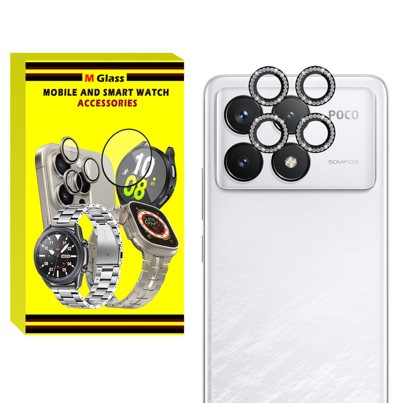 محافظ لنز دوربین رینگی ام‌گلس مدل Ring-Diamond-MG مناسب برای گوشی موبایل شیائومی Poco F6 Pro