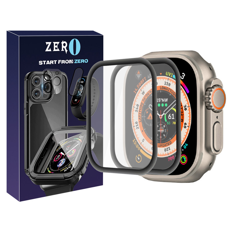 محافظ صفحه نمایش زیرو مدل Film Protector ZR مناسب برای اپل واچ Ultra سایز 49 میلی متری بسته دو عددی
