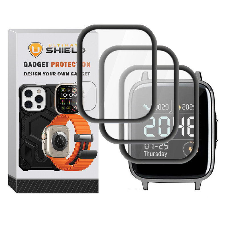 محافظ صفحه نمایش آلتیمیت شیلد مدل Nano Pmma مناسب برای ساعت هوشمند هایلو LS01 بسته سه عددی