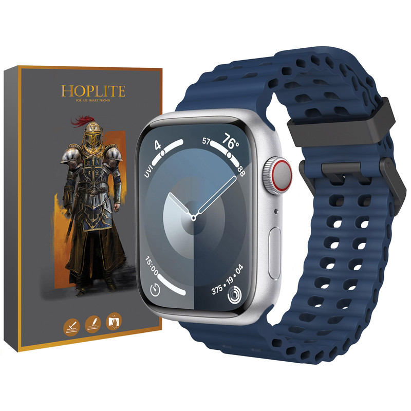 بند هاپلایت مدل Ocean Black Buckle HL مناسب برای اپل واچ سری Se/1/2/3/4/5/6/7/8/9 سایز 42/44/45 میلیمتری