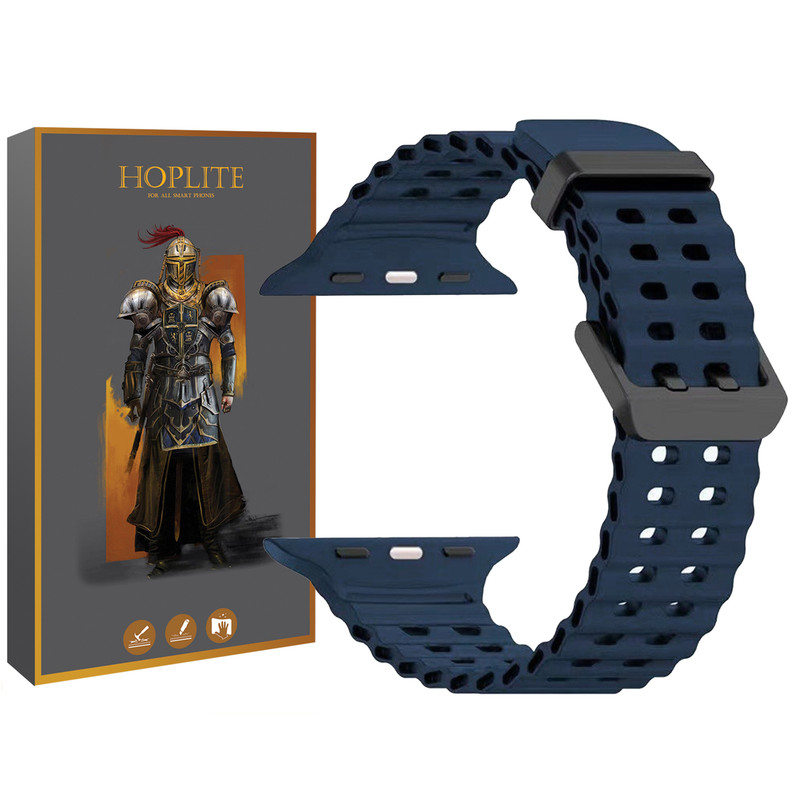 بند هاپلایت مدل Ocean Black Buckle HL مناسب برای ساعت هوشمند گرین لاین Ultra 49 میلیمتری