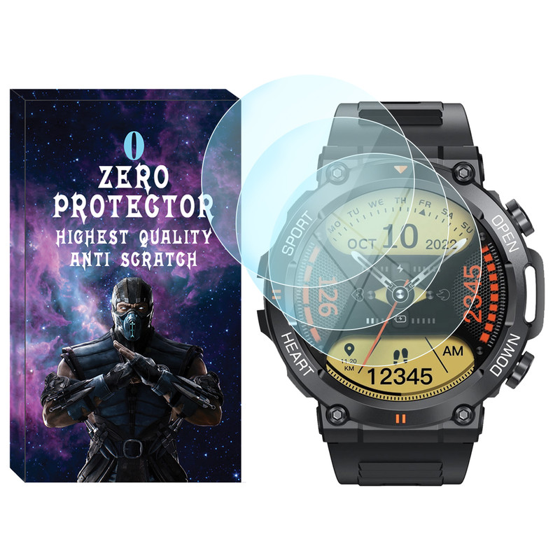محافظ صفحه نمایش شیشه‌ای زیرو مدل SH-ZR مناسب برای ساعت هوشمند هپی تاچ K56 / K56 Pro / K56 Ultra بسته سه عددی
