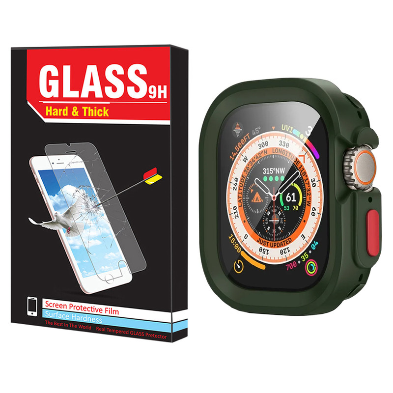 کاور هارد اند تیک مدل Armor Shield HT مناسب برای اپل واچ Ultra / Ultra 2 سایز 49 میلی متری به همراه محافظ صفحه نمایش