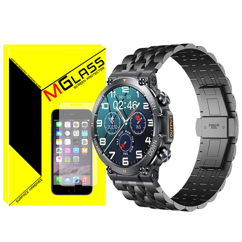 بند ام‌گلس مدل 7Bid مناسب برای ساعت هوشمند هپی تاچ K56 / K56 Pro / K56 Ultra