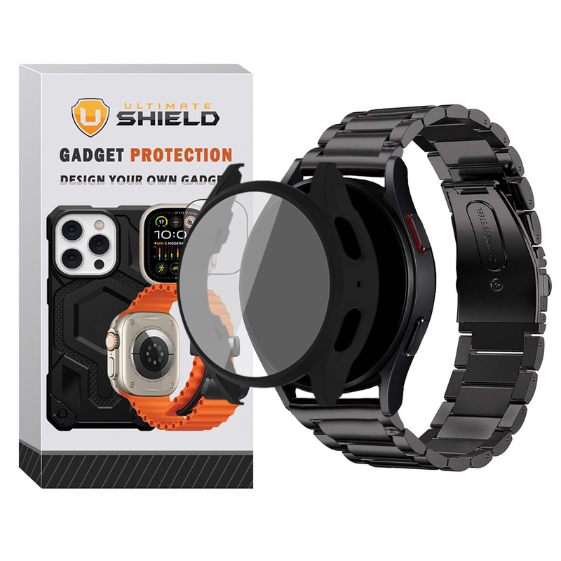 بند آلتیمیت شیلد مدل PC 3Bead مناسب برای ساعت هوشمند سامسونگ Galaxy Watch 4 40mm / 5 40mm به همراه کاور