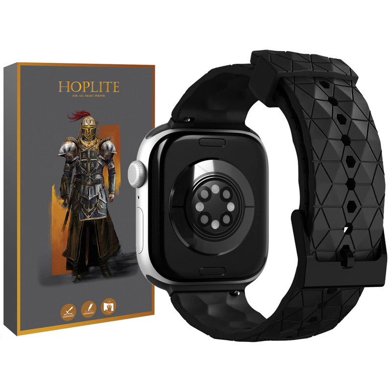 بند هاپلایت مدل Rhombus Black HL مناسب برای اپل واچ Series 10 46mm Aluminum