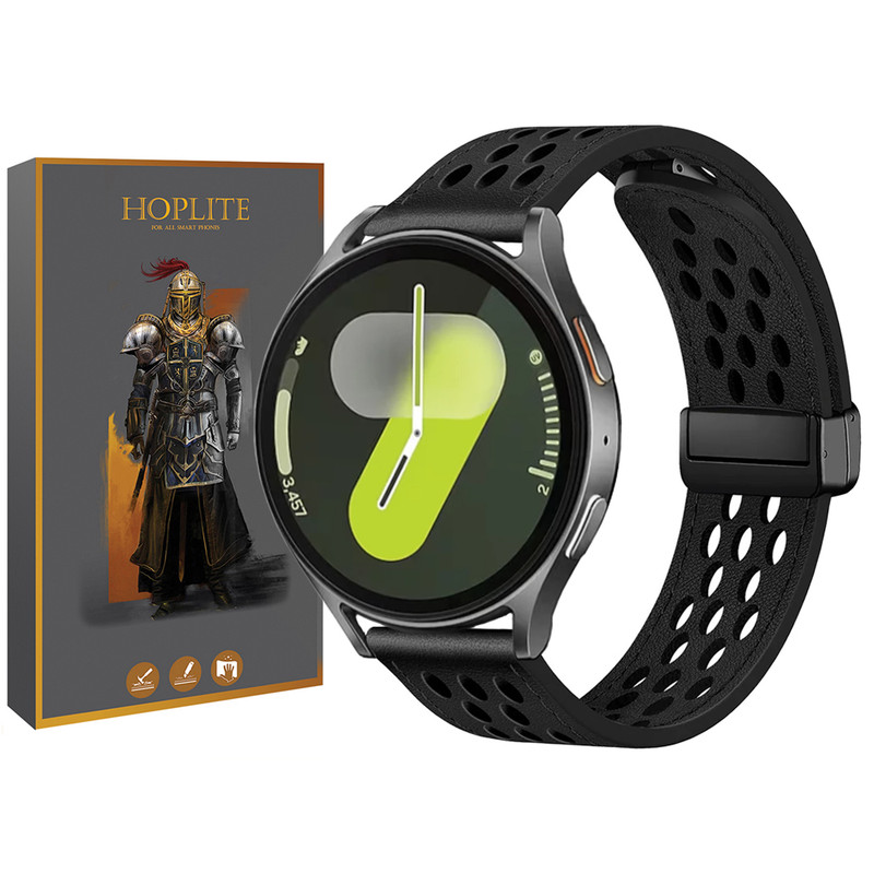 بند هاپلایت مدل Hole Leather Magnet HL مناسب برای ساعت هوشمند سامسونگ Galaxy Watch 4 44mm / 5 44mm / 6 44mm / 7 44mm