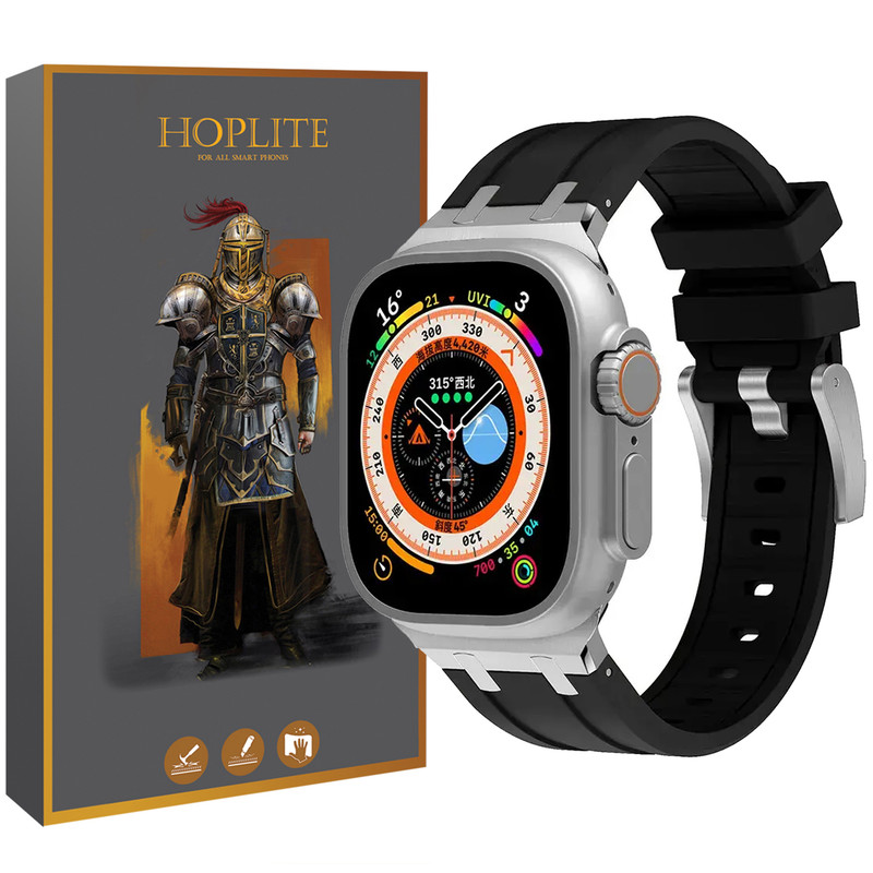 بند هاپلایت مدل Silicone AP HL مناسب برای اپل واچ سری Se/1/2/3/4/5/6/7/8/9/Ultra/Ultra2 سایز 42/44/45/49mm