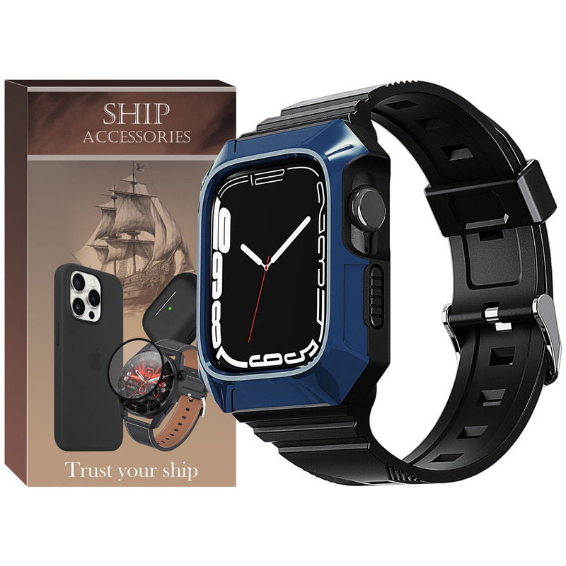 بند شیپ مدل Silicone B-Guard SH مناسب برای اپل واچ سری 4/5/6/Se سایز 44 میلیمتری
