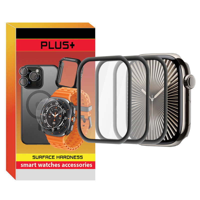 محافظ صفحه نمایش پلاس مدل Pmma-PL مناسب برای اپل واچ سری 10 سایز 46 میلی متری بسته سه عددی