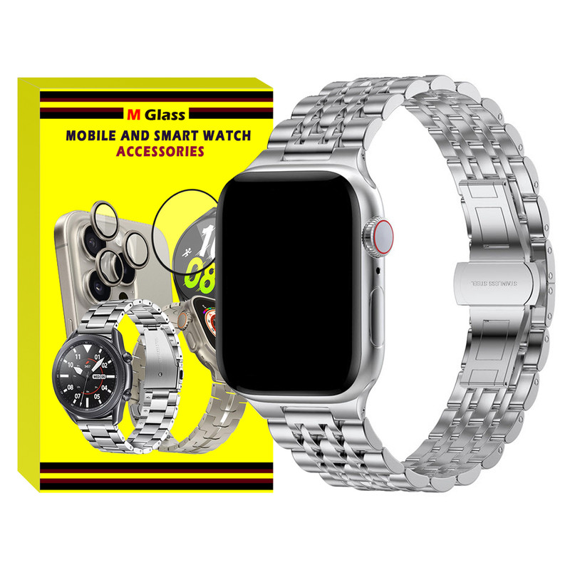 بند ام‌گلس مدل 7Bead MG مناسب برای اپل واچ سری 7/8/9 سایز 41 میلی متری