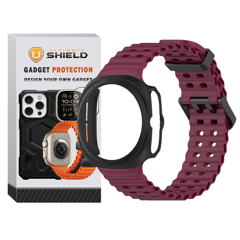 بند آلتیمیت شیلد مدل BBuckle NGL BL مناسب برای ساعت هوشمند سامسونگ Galaxy Watch 7 Ultra 47mm به همراه کاور