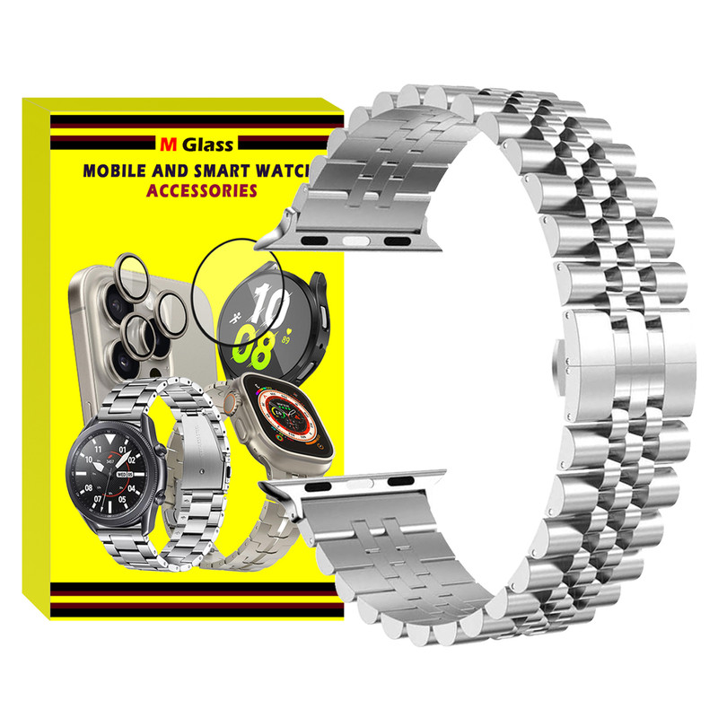 بند ام‌گلس مدل 5Bead MG مناسب برای اپل واچ سری 7/8/9 سایز 41 میلی متری