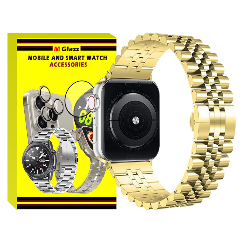 بند ام‌گلس مدل 5Bead MG مناسب برای اپل واچ سری Se/Ultra/1/2/3/4/5/6/7/8/9 سایز 42/44/45/49 میلی متری