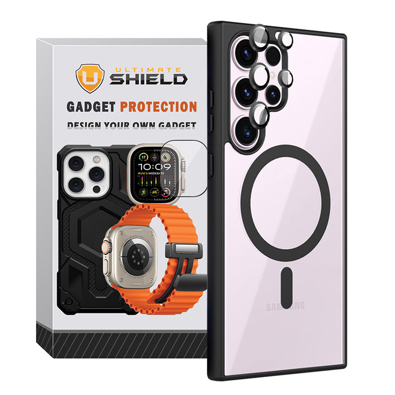 کاور آلتیمیت شیلد مدل BRD Magsafe Ring مناسب برای گوشی موبایل سامسونگ Galaxy S25 Ultra به همراه محافظ لنز