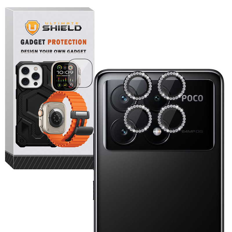 محافظ لنز دوربین رینگی آلتیمیت شیلد مدل Ring-Diamond-UL مناسب برای گوشی موبایل شیائومی Poco X6 Pro