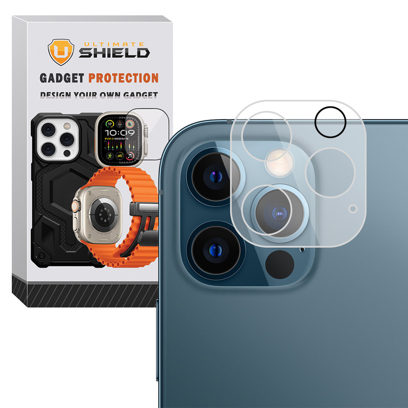 محافظ لنز دوربین شیشه‌ای آلتیمیت شیلد مدل Glass 3D UL مناسب برای گوشی موبایل اپل Iphone 12 Pro